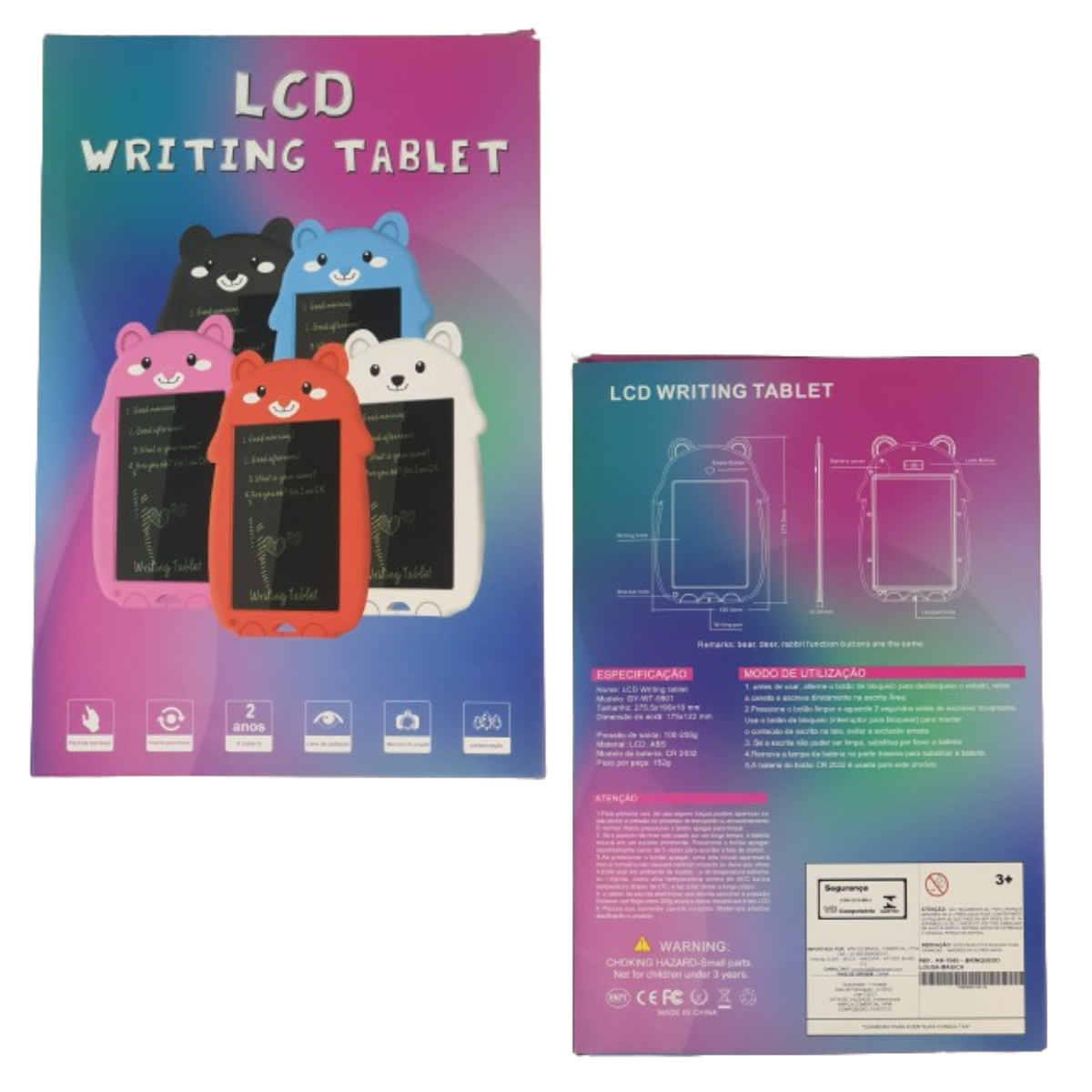 Lousa Magica Infantil Urso Rosa Digital Tablet Lcd 8.5 Lousa Magica Infantil Urso Rosa Digital Tablet Lcd 8.5